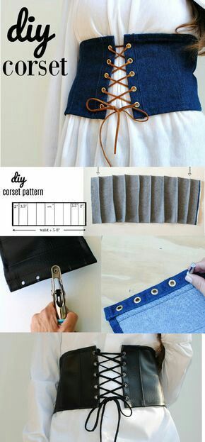 Diy Corset Pattern, Make A Corset, Corset Diy, Diy Lace Up, Diy Corset, Trash To Couture, Diy Fashion Trends, Corset Pattern, Diy Vetement