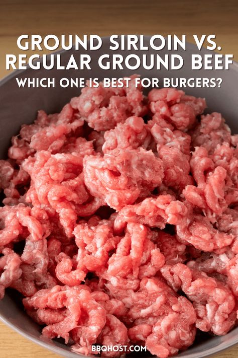 Thinking about making grilled hamburgers for a barbecue cookout? In this post you will find out whether you should use ground sirloin or "ground beef" to make your favorite homemade grilled burger recipe. Fire up the grills and get ready to make juicy grilled burgers to serve your barbecue party guests! Ground Sirloin Burgers, Ground Beef Sirloin Recipes, Sirloin Burger Recipe, Ground Sirloin Recipes, Different Cuts Of Steak, Grilled Hamburgers, Sirloin Recipes, Hamburgers Grilled, Ground Sirloin