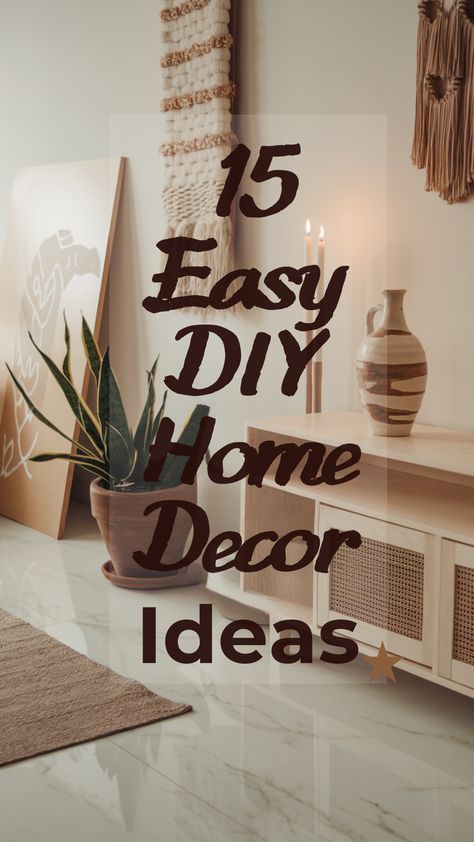 Give your home a fresh new look with 15 Easy DIY Home Decor Ideas to Refresh Your Space! From DIY floating shelves to accent walls, these budget-friendly projects will add style, functionality, and personality to any room. Whether you love minimalist aesthetics, boho vibes, or rustic charm, you’ll find the perfect inspiration here! Save this Pin & start your next DIY home project today! Easy Wall Art Diy, Easy Wall Art, Diy Shelving, Creative Upcycling, Diy Floating Shelves, Easy Diy Home Decor, Simple Wall Art, Floating Shelves Diy, Wall Art Diy