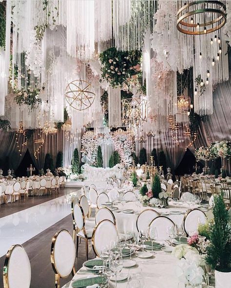 Wedding Wows, Fun Wedding Decor, Wedding Reception Inspiration, Wedding Goals, Fairy Tale Wedding, Indoor Wedding, Wedding Cake Designs, Banquet Hall, Trendy Wedding