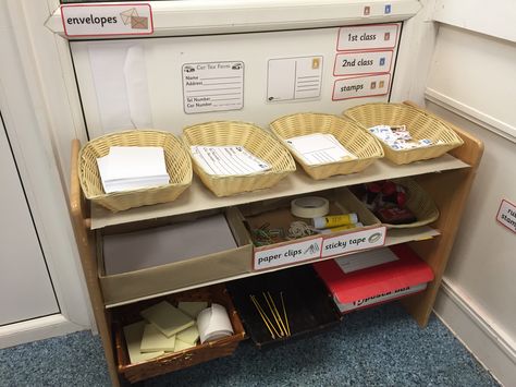 Post office role play eyfs Post Office Role Play Eyfs, Post Office Unit Study, Office Role Play Eyfs, Pretend Post Office, Preschool Post Office, Post Office Role Play, Role Play Eyfs, People Who Help Us, Role Play