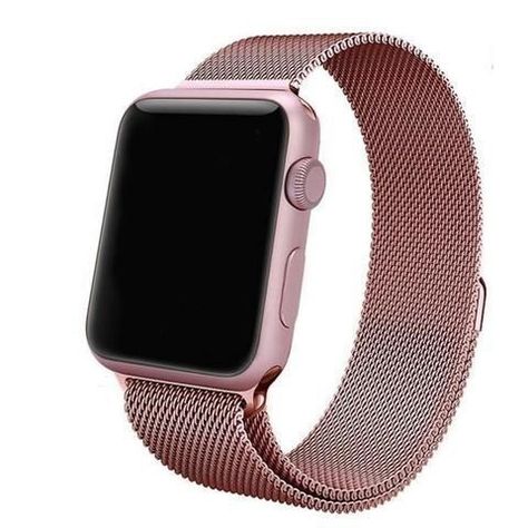 Apple Watch Silver, Apple Watch Fashion, Rose Gold Apple Watch, Gold Apple Watch, Gold Apple, Loop Bands, Apple Watch Accessories, Rose Gold Watches, Apple Watch 38mm