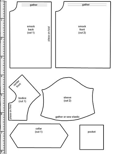 Smock Pattern by Millie, via Flickr -- for a Blythe doll and the link for the pdf file doesn't seem to be working. Heirloom Sewing, High Barbie, Smock Pattern, Smocking Patterns, American Girl Patterns, An Apron, Ag Doll Clothes, Barbie Patterns, Sewing Dolls