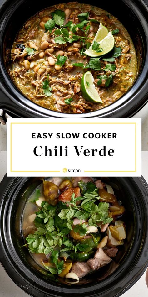 Chilli Verde, Slow Cooker Chili Verde, Chili Verde Recipe, Slow Cooker Chilli, Slow Cooker Chili Easy, Chili Verde Pork, Green Chili Pork, Pork Chili, Chili Verde