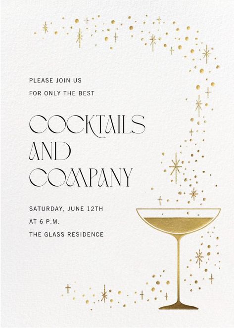 Classy Party Invitations, New Years Party Invitation, Sunset Party Invitation, Classy Graphic Design, Cocktail Invite, New Years Design, Retro Cocktail Party, Christmas Invites, Skiing Holiday