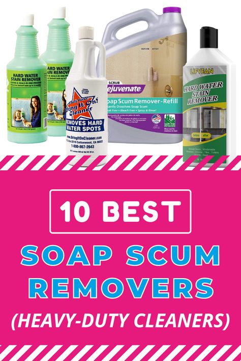 If you've had to deal with heavy soap scum, you'll know that not just any cleaners will work. We've rounded up the 10 best soap scum removers to tackle any level of scum. Soap Scum Removal, Soap Scum Cleaner, Best Soap Scum Remover, Bathroom Tile Cleaner, Glass Shower Door Cleaner, Porcelain Tub, Bathtub Cleaner, Hard Water Spots, Ivory Soap