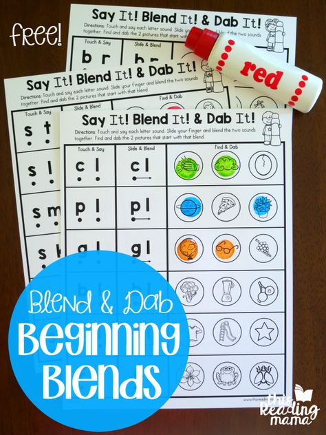 Blend & Dab Beginning Blends Worksheets | This Reading Mama | Bloglovin’ S Blend Activities, R Blends Worksheet, R Blends Activities, Beginning Blends Worksheets, Beginning Blends, R Blends, Blends Activities, Phonics Blends, Letter Blends