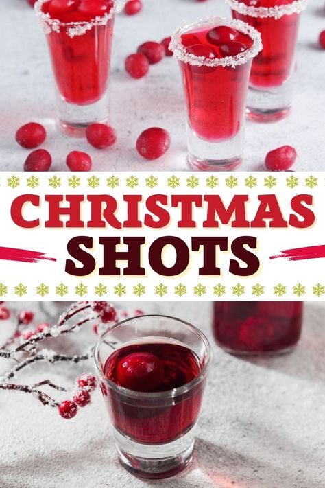 Christmas Shots Christmas Ornament Shots, Vodka Shots Easy, Christmas Shots Alcohol, Holiday Shot Recipes, Pudding Shooters, Eggnog Pudding, Christmas Vodka, Shots Alcohol Recipes, Christmas Jello Shots