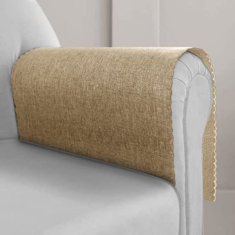 Chair Arm Covers, Couch Arm Covers, Covers For Chairs, Sofa Arm Covers, Beige Bank, Narrow Sofa, Beige Couch, Linen Couch, Armrest Covers