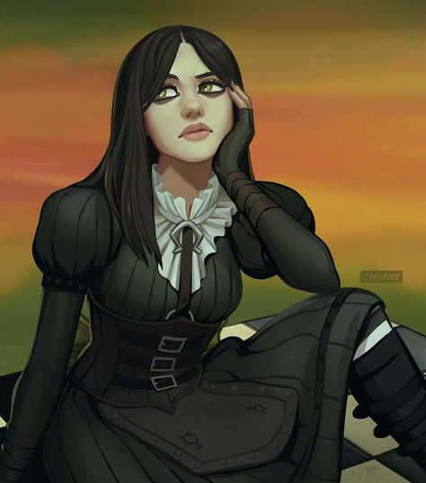 American Mcgee’s Alice Concept Art, Alice Return To Madness, Alice Madness Returns Fanart, Alice Madness Returns Art, American Mcgee, Procreate Portrait, American Mcgee’s Alice, Alice In Wonderland Artwork, Dark Alice In Wonderland