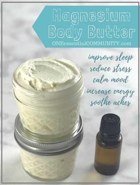 Magnesium Recipes, Magnesium Butter, One Essential Community, Magnesium Body Butter, Diy Lotions, Magnesium Cream, Homemade Lotions, Calm Mood, Magnesium Lotion