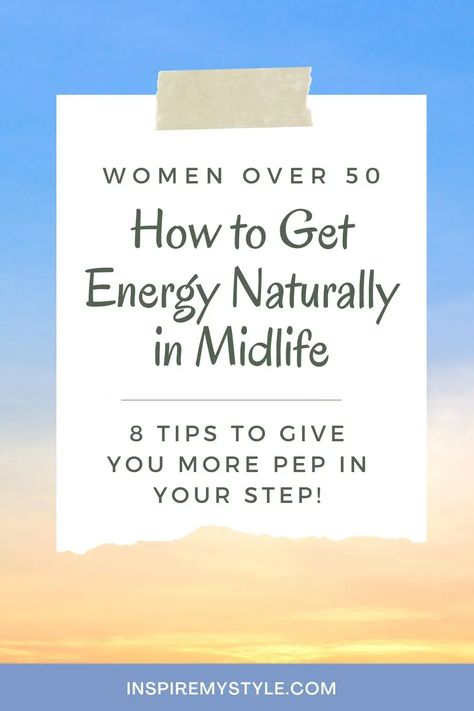 How to Get Energy Naturally in Midlife: 8 Tips to Give You More Pep in Your Step! If you're feeling less than energetic as you age, there could be some simple lifestyle adjustments to give you back your pep. Check them out! How To Get Energy Back, Get Energy Back, How To Gain Energy, How To Get Energy, 2023 Plans, Get More Energy, Getting More Energy, Female Health, Healthy Living Motivation