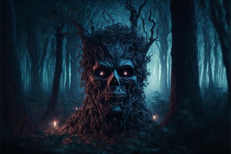 Photo scary horror forest | Premium Photo #Freepik #photo #horror #forest-silhouette #forest-landscape #forest Horror Forest Background, Horror Wallpaper Scary Hd, Horror Jungle, Compositing Ideas, Scary Nature, Horror Forest, Horror Background, Horror Images, Silhouette Forest