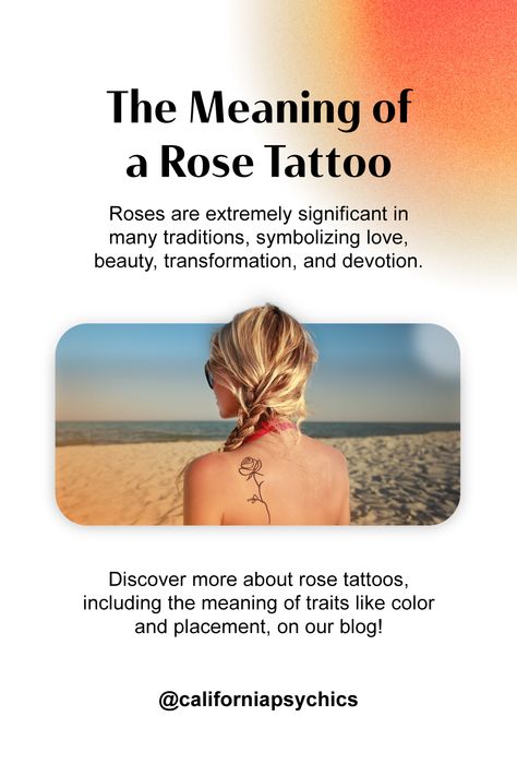 The rose is a timeless symbol of grace. 🌹   A common tattoo design, the rose represents a wide range of emotions and ideas, such as romance, hope, and growth. Discover the meaning of a rose tattoo and uncover its everlasting charm! ✨ #TattooSymbolism #BeautyWithin Meaning Of Rose Tattoo, Rose Represents, A Rose Tattoo, Rose Tattoo Meaning, Mandala Rose, Common Tattoos, White Rose Tattoos, Pink Rose Tattoos, Rose Flower Tattoos