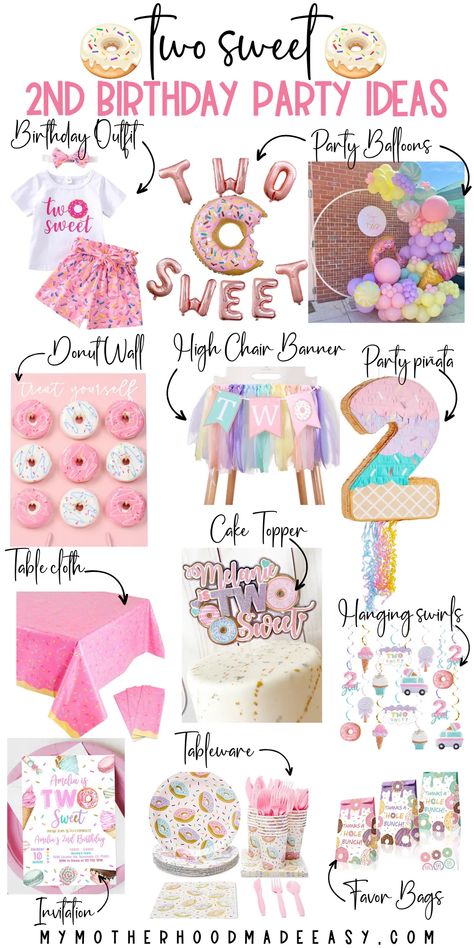 Two Sweet Sprinkle Birthday Party, 2 Sweet Birthday Party Food, Shes Two Sweet Birthday, Sweet 2 Birthday Ideas, 2ns Birthday Party Girl, 2nd Birthday Two Sweet, Tutu Sweet 2nd Birthday, 2 Sweet Birthday Party Decorations, 2 Sweet Birthday Theme Food