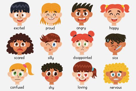 Empathy Activities, Feelings Faces, Teaching Empathy, Emotion Faces, Identity Development, Emotional Child, Developmental Milestones, Happy Cartoon, Cartoon Faces