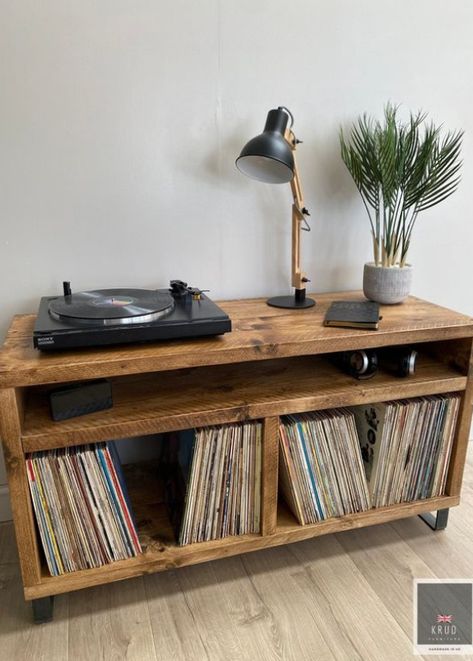 Record Room, Turntable Stand, Mother Dearest, Record Player Stand, Small Shelf, Dekorasi Kamar Tidur, Wooden Boards, Vinyl Record Storage, Room Deco