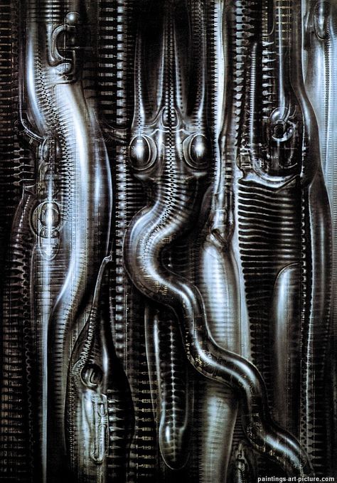 Hr Giger Alien, Biomech Tattoo, Hr Giger Art, Giger Alien, Giger Art, H.r. Giger, Art Alien, Arte Alien, Arte Cyberpunk