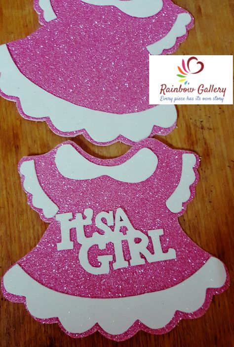 Glitter foam baby shower decorating dress #it's_a_girl #Pink #Craft #Handmade #Glitter #Foam #baby_shower Foam Sheet Crafts, Shower Foam, Glitter Glue, Foam Sheets, Craft Handmade, Baby Makes, Baby Room Decor, Paper Decorations, Baby Shower Decorations