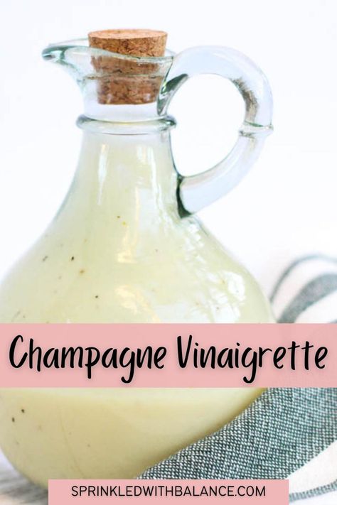 Vinegrette Salad Dressing, Champagne Dressing, Fruit Dressing, Champagne Recipe, Warm Salad Recipes, Vinegar Salad Dressing, Champagne Vinaigrette, Salad Dressing Recipes Healthy, Champagne Vinegar