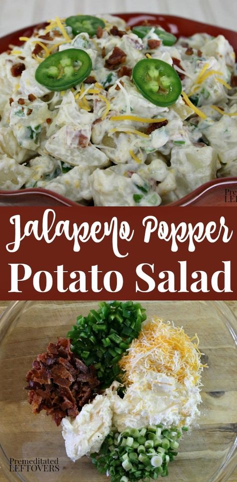 Peppers Cream Cheese, Traditional Potato Salad Recipe, Traditional Potato Salad, Potato Salad Recipes, Salad Recipes With Bacon, Jalapeno Popper Recipes, Poppers Recipe, Jalapeno Peppers, Caesar Salad Recipe