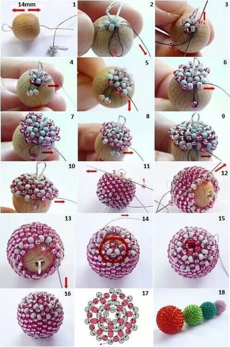 How to bead a bead. Bead Knitting, Beadwork Tutorial, Art Perle, Bead Weaving Tutorials, Bead Weaving Patterns, Beading Techniques, Seed Bead Tutorial, Beadwork Patterns, Bead Embroidery Jewelry