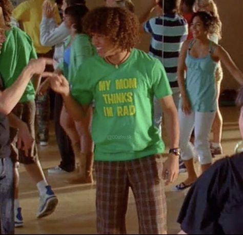 2000s Slogan Tees, Chad Hsm, Chad Danforth, High School Musical Costumes, Teenage Aesthetic, Corbin Bleu, Ryan Evans, Musical Costumes, High School Musical 2