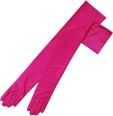 ZaZa Bridal 23.5" Long 4-Way Stretch Matte Satin Dress Gloves Opera Length 16BL-Hot Pink at Amazon Women’s Clothing store: Cold Weather Gloves Pink Gloves, Cold Weather Gloves, Long Gloves, Dress Gloves, Matte Satin, Satin Dress, Amazon Women, Satin Dresses, Cold Weather