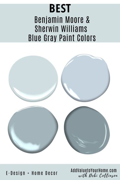 Try one of these most popular blue-grays paint color by Sherwin Williams & Benjamin Moore. Benjamin Moore Light Blue Gray, Benjamin Moore Light Blue Gray Paint Colors, Blue Grey Paint Color Sherwin Williams Bathroom, Bedroom Blue Gray Walls, Gray Wisp Benjamin Moore Master Bedrooms, Most Popular Blue Gray Paint Colors, Blue Gray White Color Scheme, Blue Grey Benjamin Moore Paint Colors, Best Blue Gray Paint Color For Bedroom