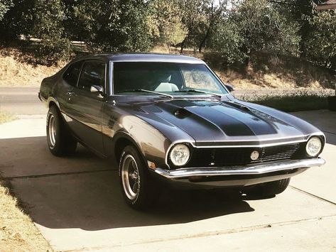 Happy #MuscleMonday & #MaverickMonday! Check out Richard's 1970 Maverick with a fuel injected 302, 9 inch 3.89, Detroit locker, and a full… 1970 Ford Maverick, Ford Maverick 1970, Carros Vintage, Ford Maverick, Muscle Car, Fuel Injection, Whips, Muscle Cars, Cool Cars