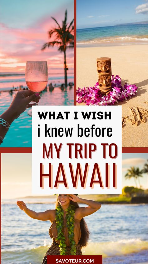 On your first trip to Hawaii, you mustn’t make the same mistakes I did that can impact the overall quality of your vacation to these beautiful islands. Keep reading to learn what I wish I knew before my trip to Hawaii to upgrade your experience! Hawaii Vacation Tips, Hawaii Packing List, Miss Hawaii, Maui Hawaii Vacation, 60th Bday, First Class Flights, Trip To Hawaii, Visit Hawaii, Aulani Disney Resort