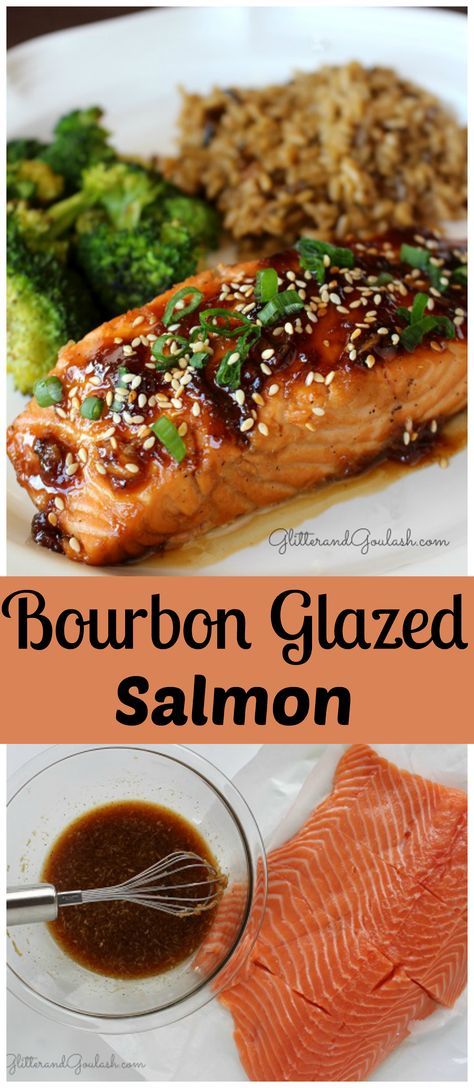 Bourbon Salmon, Bourbon Glazed Salmon, Salmon Marinade, Salmon Glaze Recipes, Bourbon Glaze, Garlic Butter Salmon, Salmon Dishes, Glazed Salmon, Mask Diy