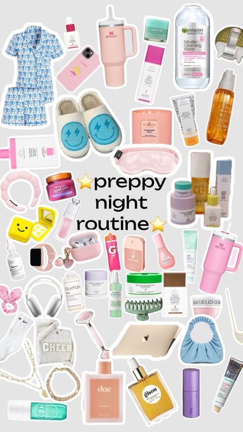 Preppy Night Routine List, Preppy Checklist, Preppy Night Routine, Birthday Reference, New York Trip Planning, Preppy Basics, Small Bedroom Storage, Wishlist Ideas, Preppy Gifts