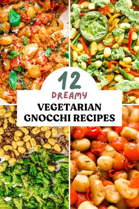 Pasta Recipes Date Night, Veggie Gnocchi Recipes, Vegetarian Family Meals, Meatless Dinner Recipes, Vegetarian Gnocchi Recipes, Vegetarian Gnocchi, Recipes Gnocchi, Gnocchi Recipes Healthy, Healthy Easy Meals