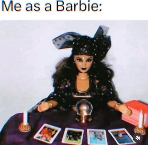 A MYSTICAL BARBIE WITH MELANIN FEATURES🩷 - All current orders going out today & tomorrow - NEW! Boutique Items in stock - Blessings flowing abundantly Visit Madame-Sirena.com for Goddess Esentials! Spooky Barbie, Witch Barbie, Witch Jokes, Funny Spiritual Memes, Witch Meme, Barbie Witch, Bored Board, Baby Witch, Witchy Woman