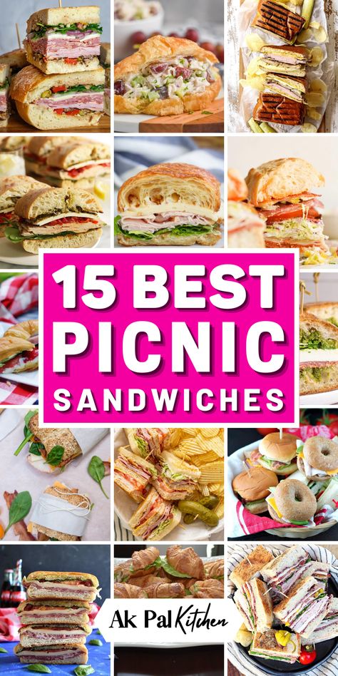 Discover make-ahead picnic sandwiches perfect for summer! These easy sandwich recipes are ideal for summer picnics. From Italian pressed sandwiches, grilled sandwiches, and portable sandwiches, to classic sandwich recipes you’ll find a variety of picnic snacks. Don’t miss out on vegan and baguette sandwich ideas that cater to various dietary preferences. Add these camping recipes to your camping menu. Elevate your picnic experience with picnic recipes and don’t miss the summer recipes. Baguette, Vegan Sandwiches, Picnic Sandwich Recipes, Best Picnic Food, Cold Sandwich Recipes, Easy Picnic Food, Picnic Sandwiches, Sandwhich Recipes, Best Sandwich Recipes