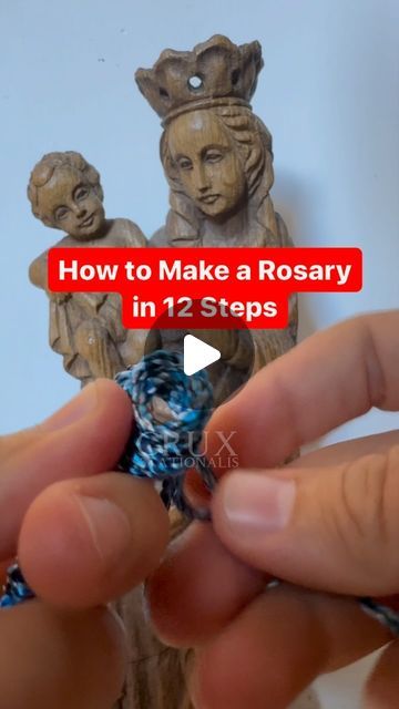 How To Tie Rosary Knots, Rosary Making, How To Make A Rosary, Rosary Bracelet Diy, Crochet Rosary, Handmade Spiritual Rosary With Crucifix, Adjustable Hand-strung Rosary As Gift, Hand-strung Round Rosary Bracelet Gift, Knotted Rosary