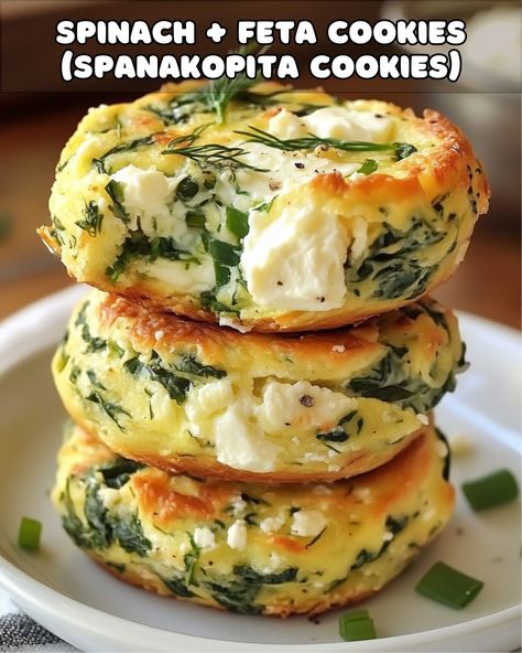 Spinach and Feta Spanakopita Cookies: A Savory Greek-Inspired Treat – Foodyhealthylife Spinach And Feta Spanakopita Cookies, Spanakopita Cookies Hungry Happens, Spinach And Feta Spanakopita, Spinach Feta Cookies, Spinach Snack Recipes, Spinach + Feta Cookies (spanakopita Cookies), Spinach And Feta Cookies, Greek Spinach Recipes, Spinach And Feta Appetizers