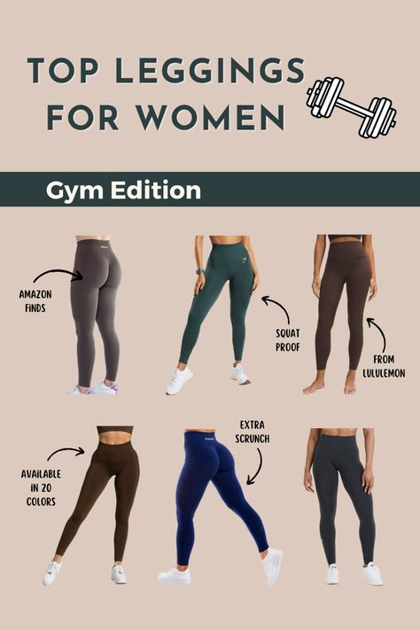 If you want to order one of the best but still cheap leggings then feel free to check out my list. I'm sure you'll find it there😊 #ad Gym Outfits For Women Leggings, Best Gym Leggings, Best Workout Leggings On Amazon, Best Workout Leggings For Women, Stylish Gym Outfits For Women, Womens Best Leggings, Womens Gym Clothes, Gym Outfits For Women, Best Workout Leggings