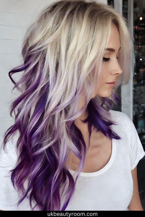 hair color ideas|hair color ideas for brunettes|haircolor highlights|hair colors ideashair color id Purple Blonde Hair, Light Purple Hair, Purple Ombre Hair, Dark Purple Hair, Hair Color Unique, Gorgeous Hair Color, Beautiful Hair Color, Hair Color Purple, Hair Color For Women