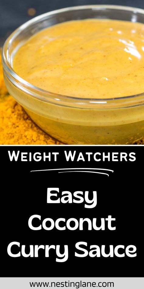 Transform your meals with this simple and flavorful WW Friendly Coconut Curry Sauce recipe! Made in just 15 minutes, this Indian-inspired sauce adds a touch of sweetness and spice to your favorite dishes. With ingredients like garlic, ginger, Thai red curry paste, coriander, cumin, coconut milk, brown sugar, fish sauce, and salt, this versatile sauce can be enjoyed with your choice of protein or vegetables. This recipe has 3 Green Plan and 3 WW Smart Points. Red Coconut Curry Sauce, Curry Sauce For Fish, Thai Curry Sauce Recipe, Curry Sauce Recipe Easy, Coconut Curry Sauce Recipe, Ww Vegetarian, Easy Curry Sauce, Currywurst Recipe, Indian Sauce