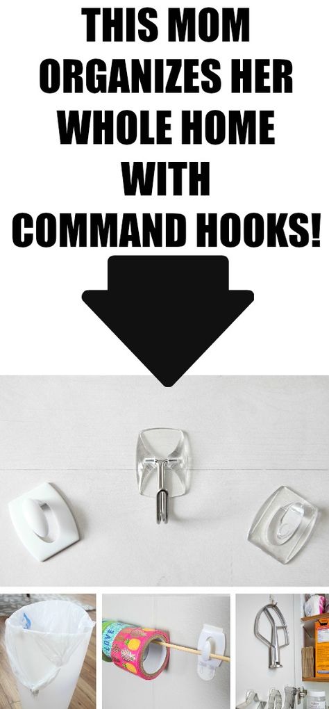 These amazing uses for Command Hooks are SO SMART! #CommandHooks #Organizing #Organization #LifeHacks Organisation, Bathroom Diy Storage, Apartment Organization Diy, Craft Closet Organization, Small Apartment Organization, Office Organization Tips, Camper Organization, Kitchen Storage Hacks, Dorm Room Hacks