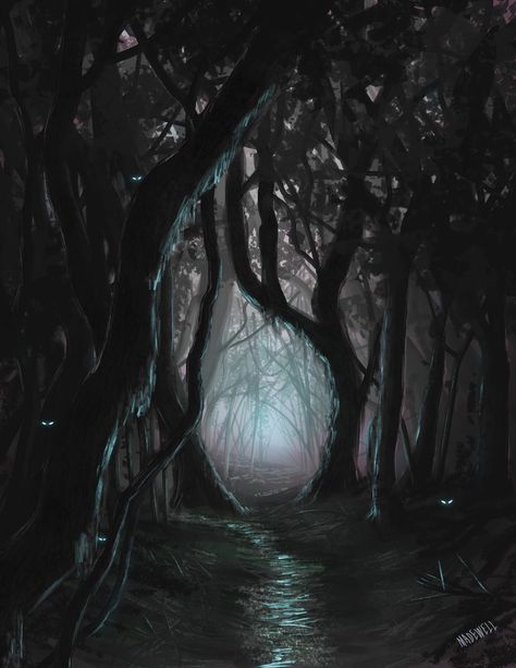 ArtStation is the leading showcase platform for games, film, media & entertainment artists. Shadow Forest, Forest Digital Illustration, Creepy Woods Art, Dark Forest Concept Art, Dark Forest Background Illustration, Haunted Forest Illustration, Gothic Forest Art, Creepy Woods, Spooky Forest Illustration