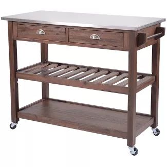 Shop for kitchen island online at Target. Free shipping on orders of $35+ and save 5% every day with your Target RedCard. Butcher Block Kitchen Cart, Portable Kitchen Island, Butcher Block Kitchen, Industrial Style Kitchen, Stainless Steel Counters, Kitchen Island Cart, Portable Kitchen, Stainless Steel Countertops, Wood Counter