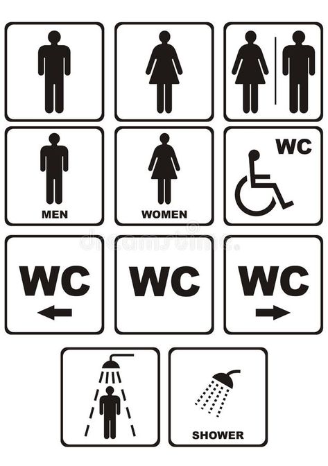 Wc icons on white. Set of wc icons on white background - vector, isolated , #Ad, #white, #Set, #Wc, #icons, #vector #ad Wc Logo Design, Logo Wc, Wc Signage, Wc Logo, Wc Icon, Toilet Logo, Toilet Symbol, Wc Sign, Letter Logo Inspiration