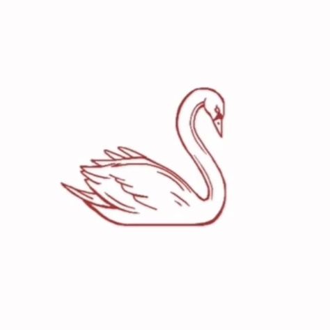 Mini Swan Tattoo, Dainty Rose Tattoo Simple, Small Swan Tattoo, Simple Swan Tattoo, Aphrodite Tattoo Simple, Swan Outline, Tattoo Swan, Unique Minimalist Tattoo, Ephemeral Tattoo