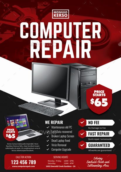 Computer Poster, Computer Repair Business, Best Hacking Tools, Computer Repair Shop, Advert Design, Business Card Design Minimalist, Computer Repair Services, Computer Shop, Social Media Branding Design