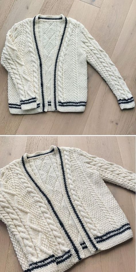 Diy Crochet Sweater, Crochet Cardigan Tutorial, Crochet Cardigan Pattern Free, Knitted Cardigans, Popular Crochet, Knit Cardigan Pattern, Cardigan Design, Cozy Crochet, Knitting Patterns Free Cardigans