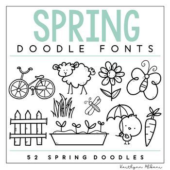 KA Fonts - Spring Doodles Font #font fonts #fonts doodle font #doodlefont doodle fonts #doodlefonts doodles fonts #doodlesfonts doodles font #doodlesfont 5.176 Spring Hand Lettering, Easy Spring Doodles, Spring Doodles Simple, Spring Doodles, Fonts Doodle, Spring Clip Art, Font Sets, Calendar Doodles, Autumn Doodles