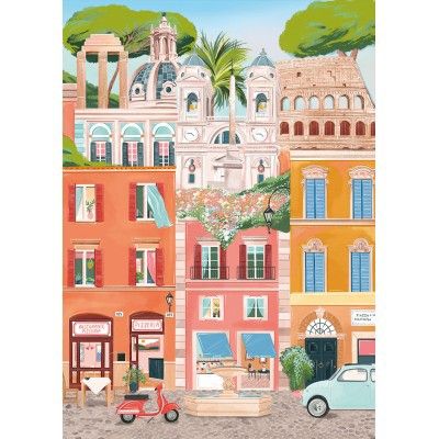 Rome Painting, Italy Illustration, Rome Art Print, Rome Art, Italy Art Print, Spanish Steps, Wal Art, Colosseum Rome, Iphone Wallpaper Landscape